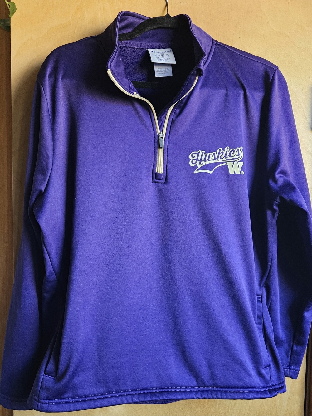 Champion Purple Huskies Quarter-Zip Pullover
